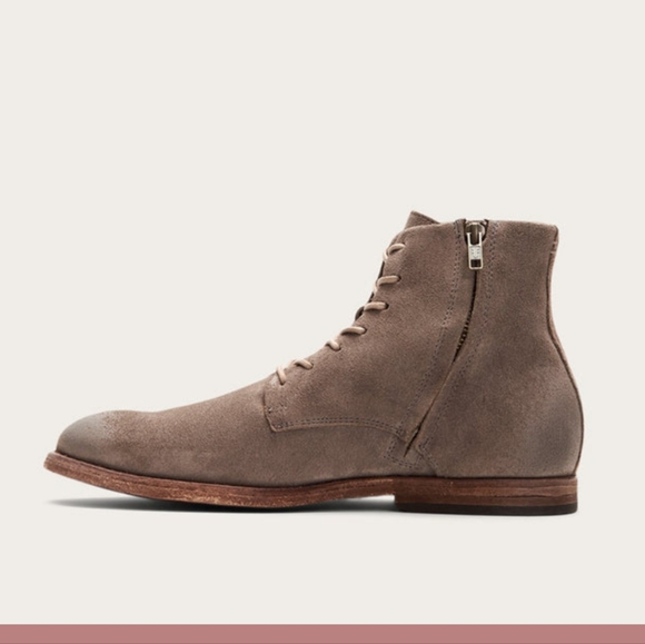 Frye Mens Chris Lace Up Zip - Picture 3 of 11